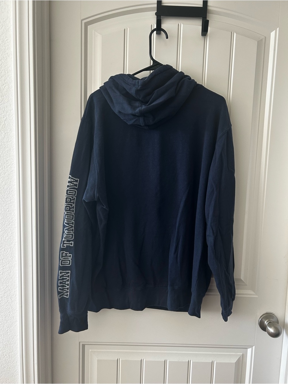 DC Comics Navy Blue Superman Pullover Hoodie with Red & Yellow Logo - Picture 6 of 7